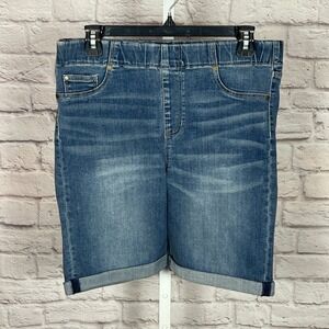 Liverpool Women's 10 Bixby Bermuda Denim Shorts Pull-On Classic